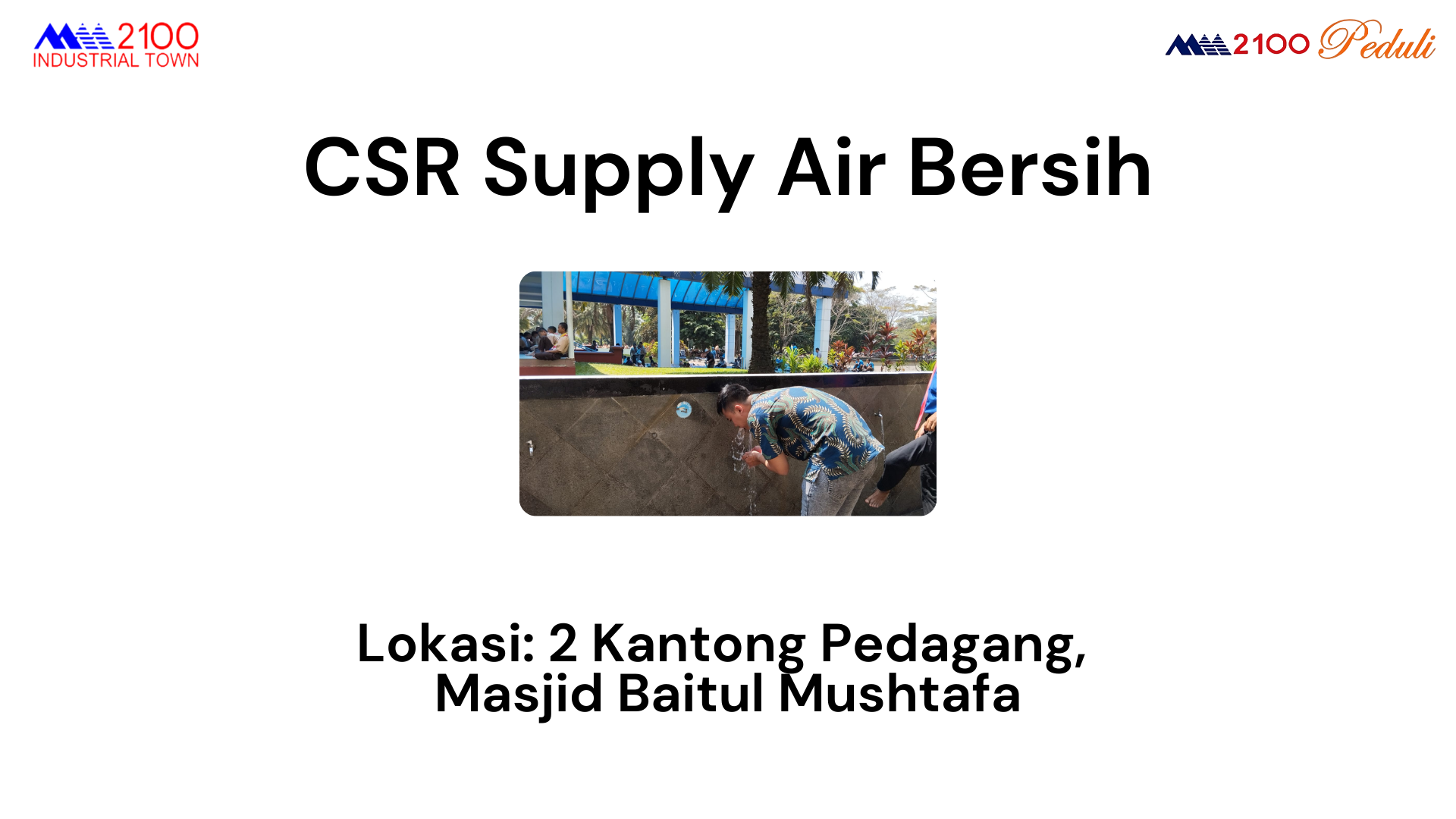 CSR Supply Air Kantong Pedagang & Masjid